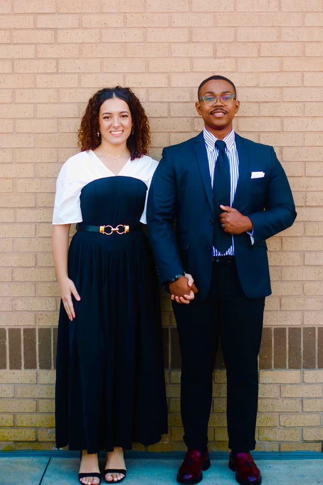 Elonzo and Jade Dovette standing together
